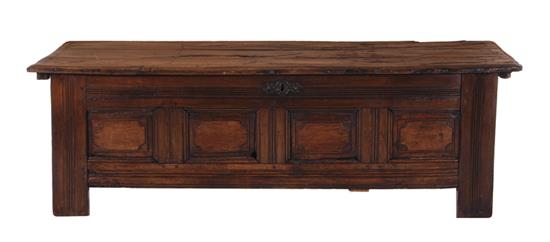 Appraisal: English walnut coffer th th century H W D Provenance