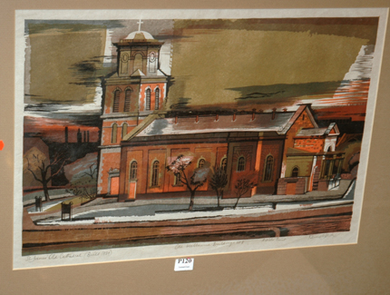 Appraisal: KENNETH JACK ST JAMES OLD CATHEDRAL WOODBLOCK AP