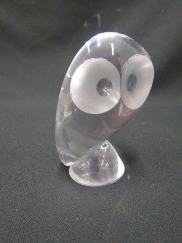 Appraisal: Steuben Crystal Figurine of an Owl tall signed excellent