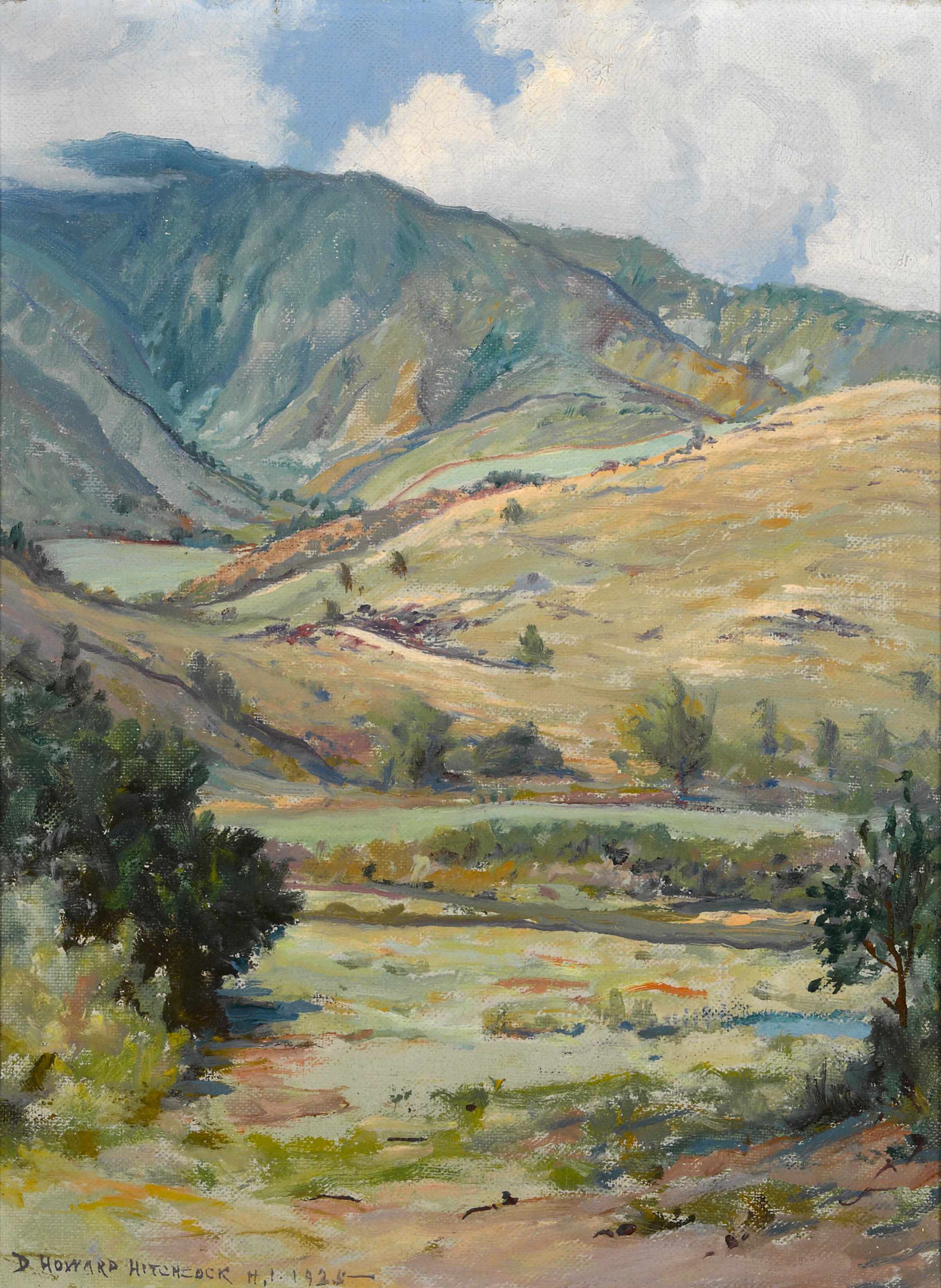 Appraisal: David Howard Hitchcock American - West Maui mountains signed dated