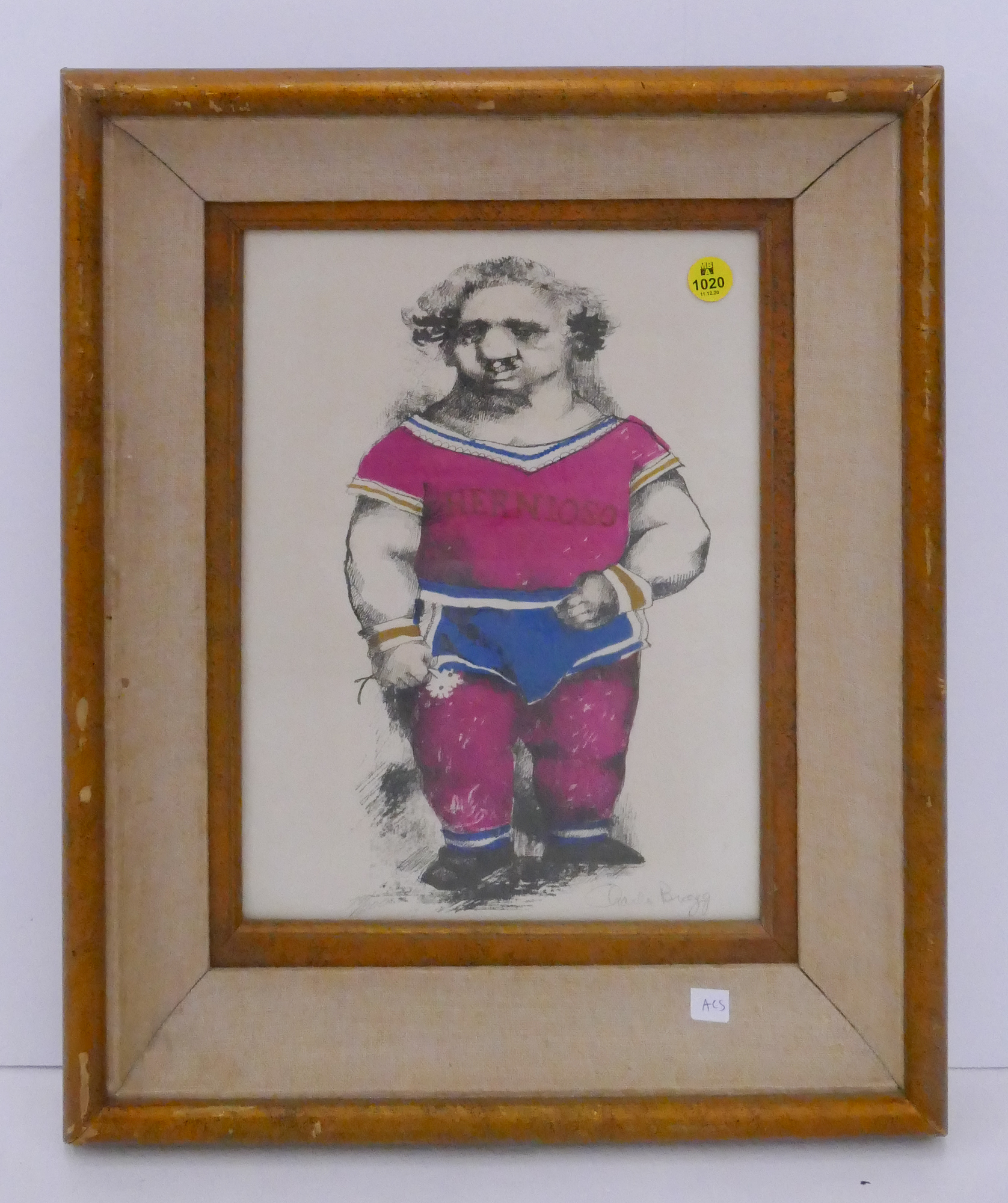 Appraisal: Charles Bragg 'Hernioso' S N Lithograph Framed- x ''