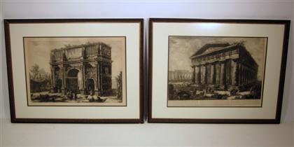 Appraisal: Giovanni Battista Piranesi - arch of constantine temple of paestum