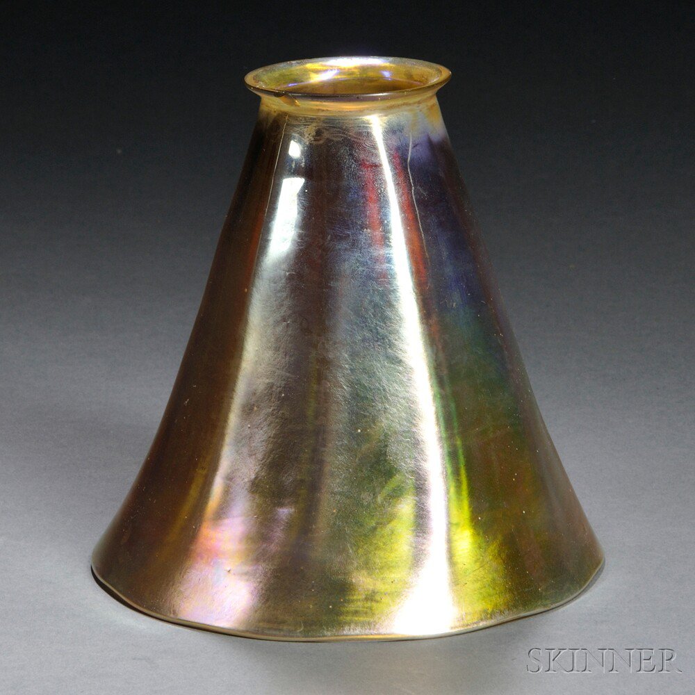 Appraisal: Tiffany Gold Favrile Shade Art glass New York early th