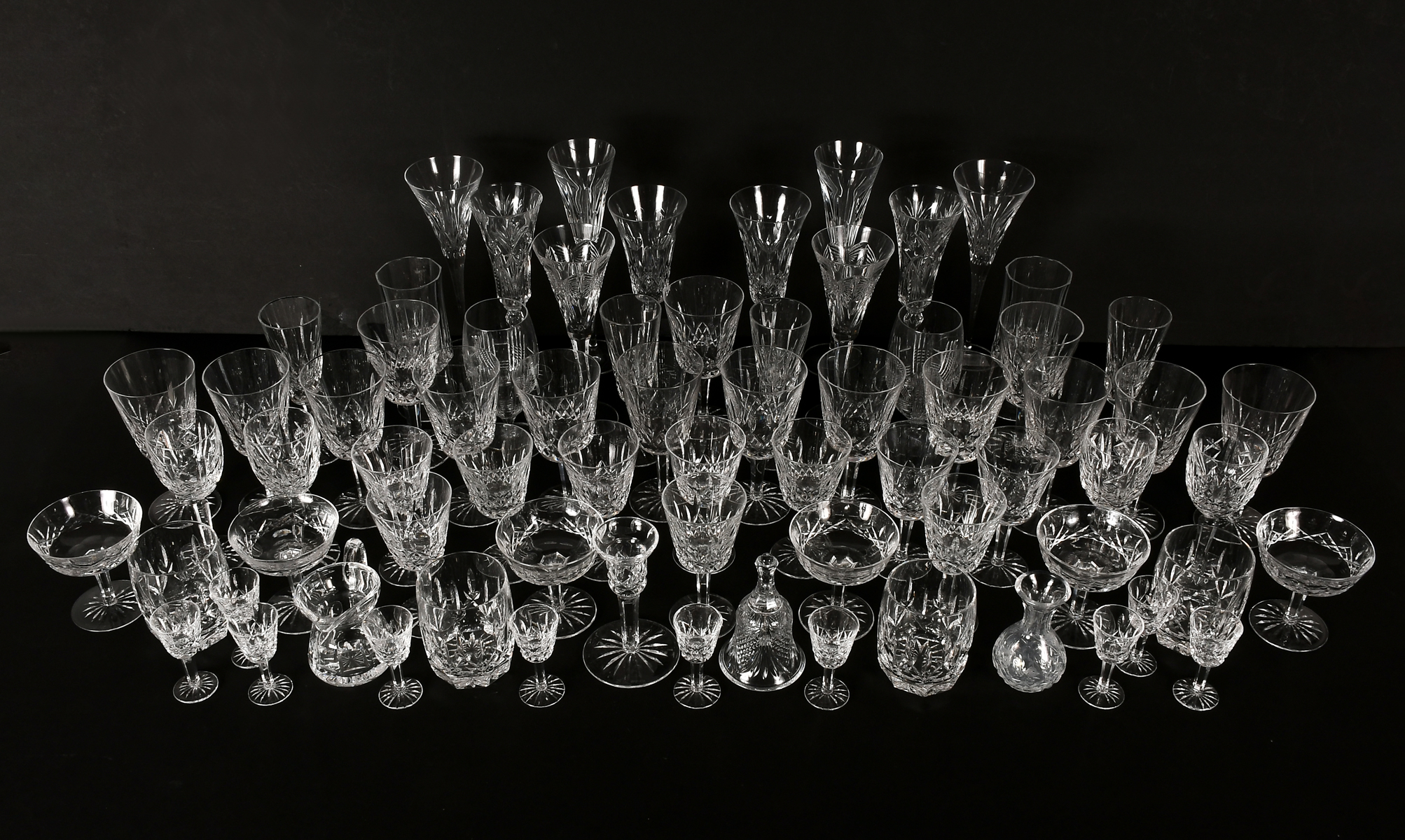 Appraisal: LARGE WATERFORD CRYSTAL COLLECTION Comprising Various patterns with mostly Lismore