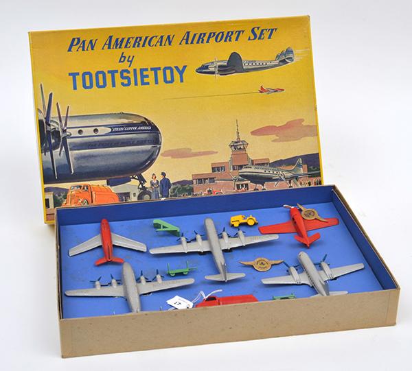 Appraisal: TOOTSIETOY PAN AMERICA AIRPORT SET AMERICAN INCLUDING BOEING STRATOCRUISER AIRLINER