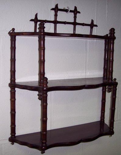 Appraisal: A set of late th Century wall hanging shelves the