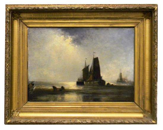 Appraisal: Ferdinand Carl Sierig Dutch - oil on canvas marine scene