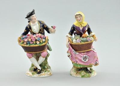 Appraisal: A Pair of Early Royal Crown Derby Figurines Finely molded