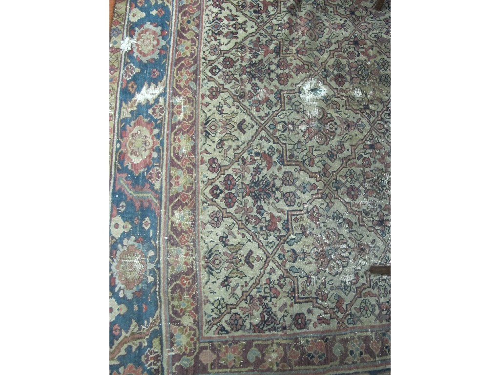 Appraisal: Two large floral decorated carpets Provenance The Property of a