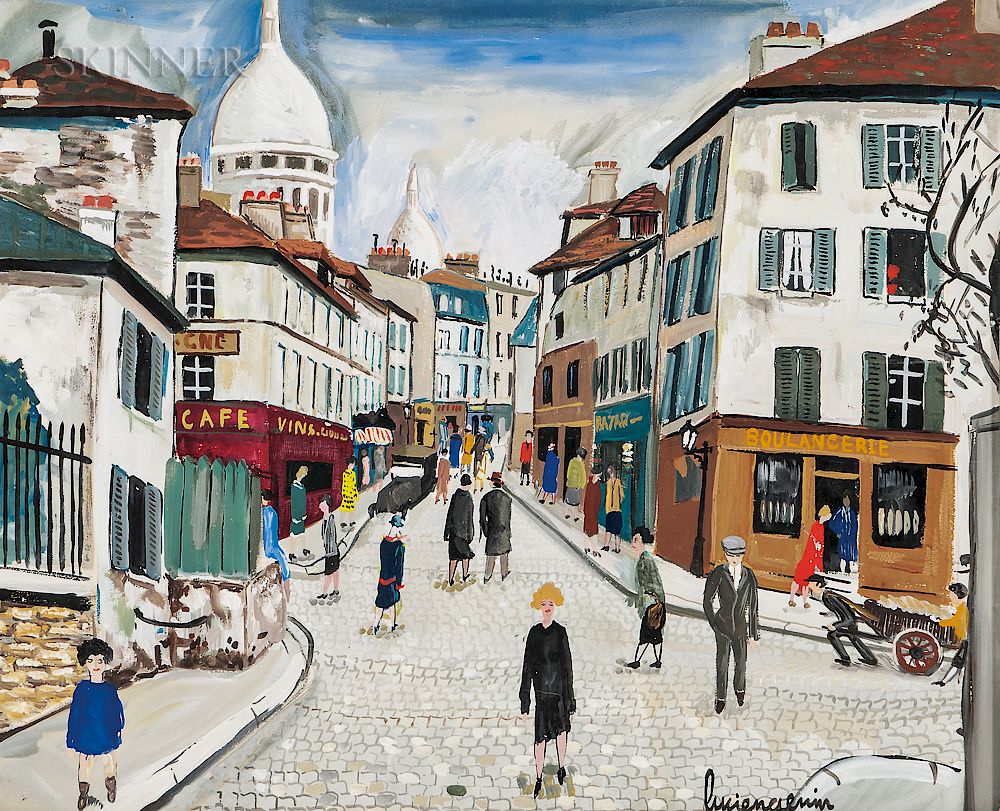 Appraisal: Lucien G nin French - Montmartre rue Norvins Lucien G