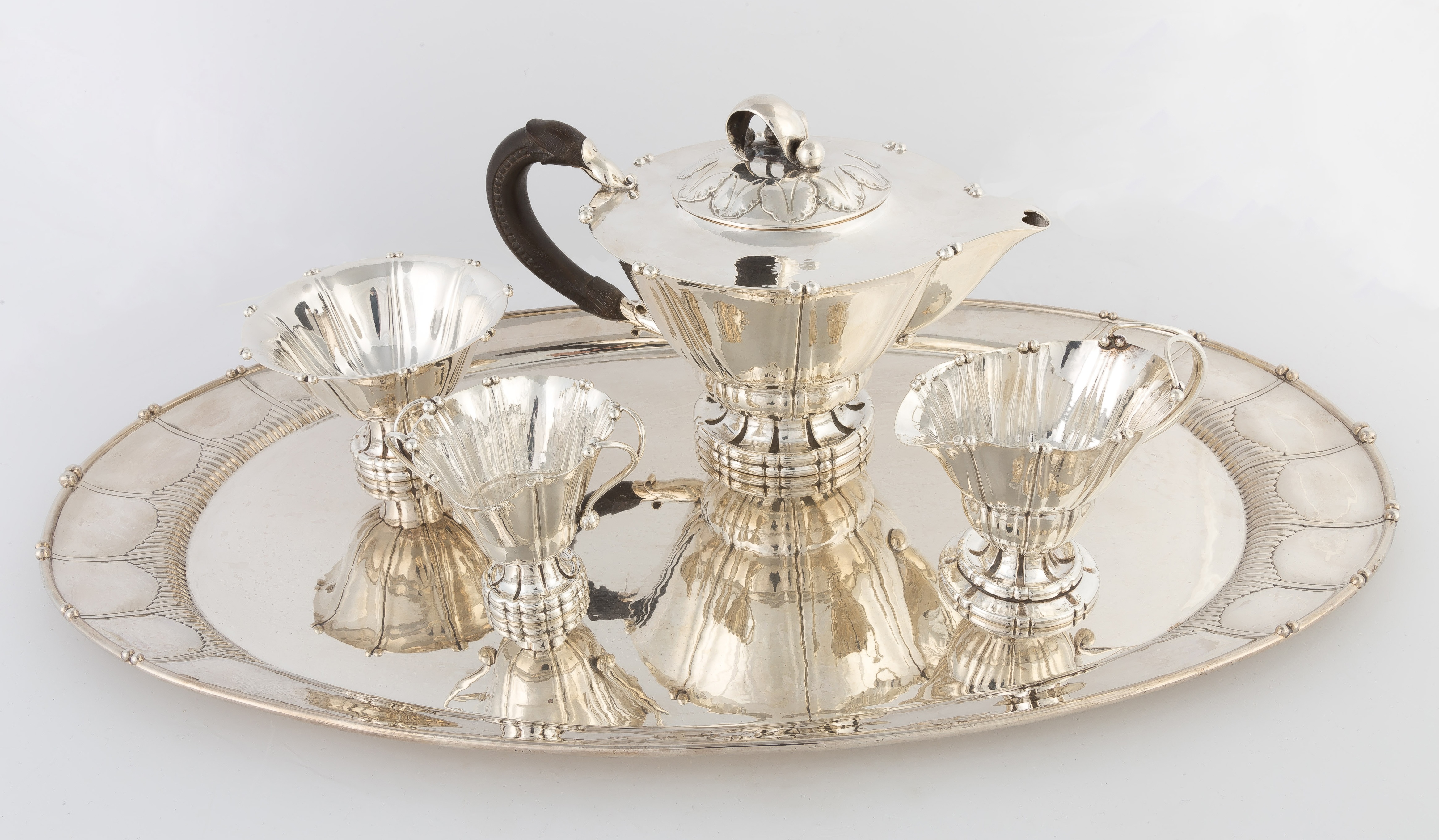 Appraisal: Early and Rare Georg Jensen Sterling Silver Coffee Set Designed