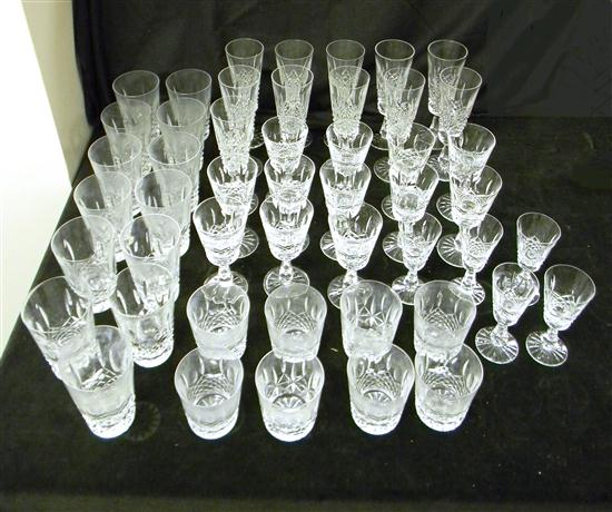 Appraisal: Waterford cut crystal stemware forty-nine pieces ''Kenmare'' pattern eleven flutes