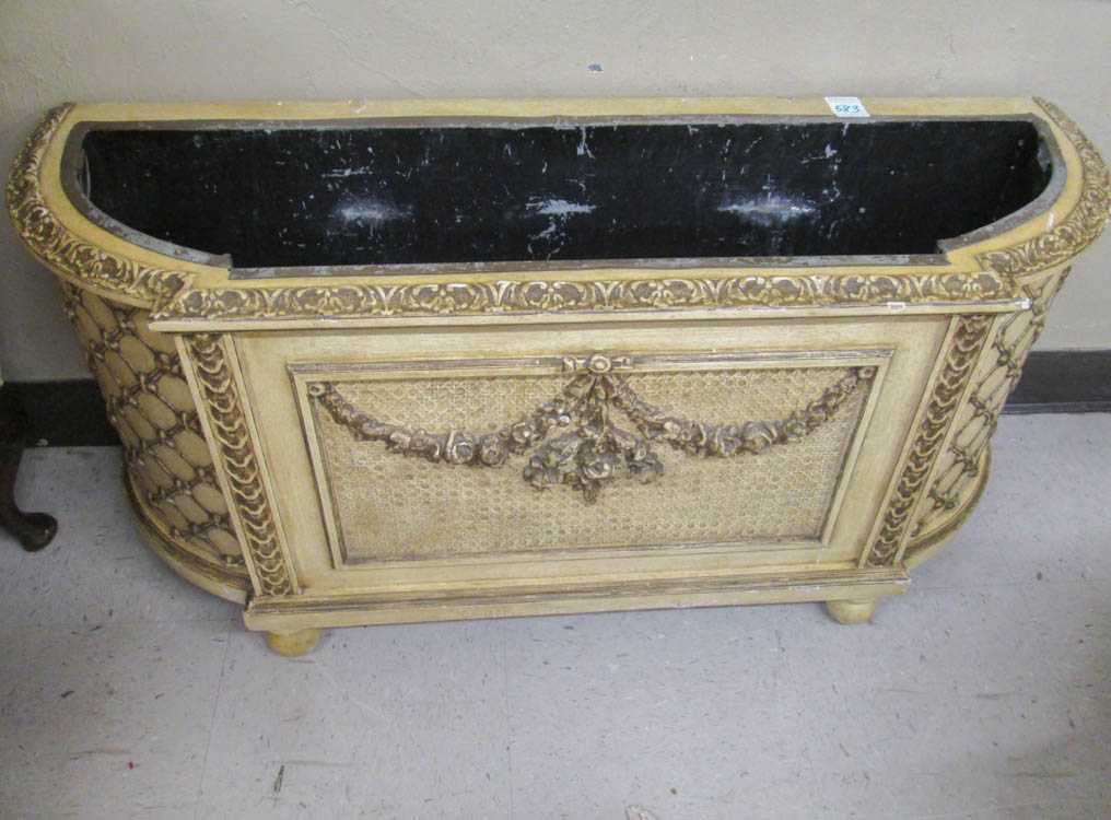 Appraisal: NEOCLASSICAL STYLE PLANTER BOX American early th century a breakfront