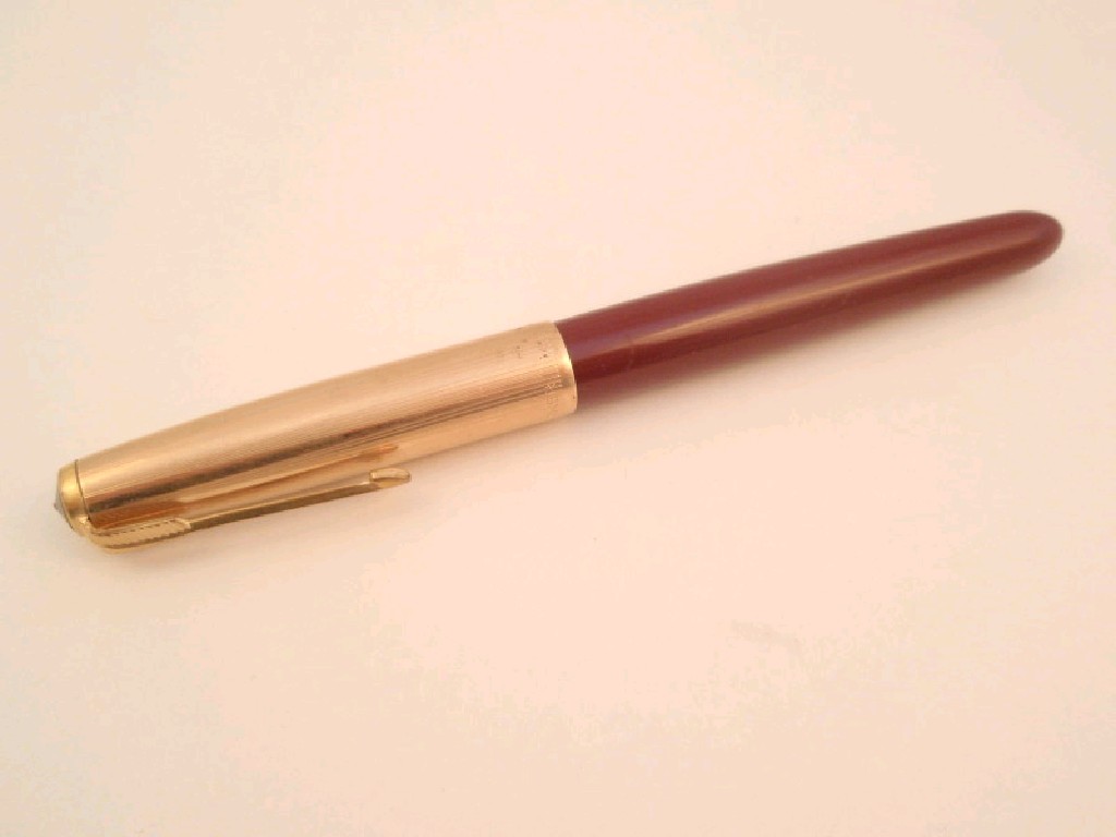 Appraisal: A Parker fountain pen with rolled gold lid