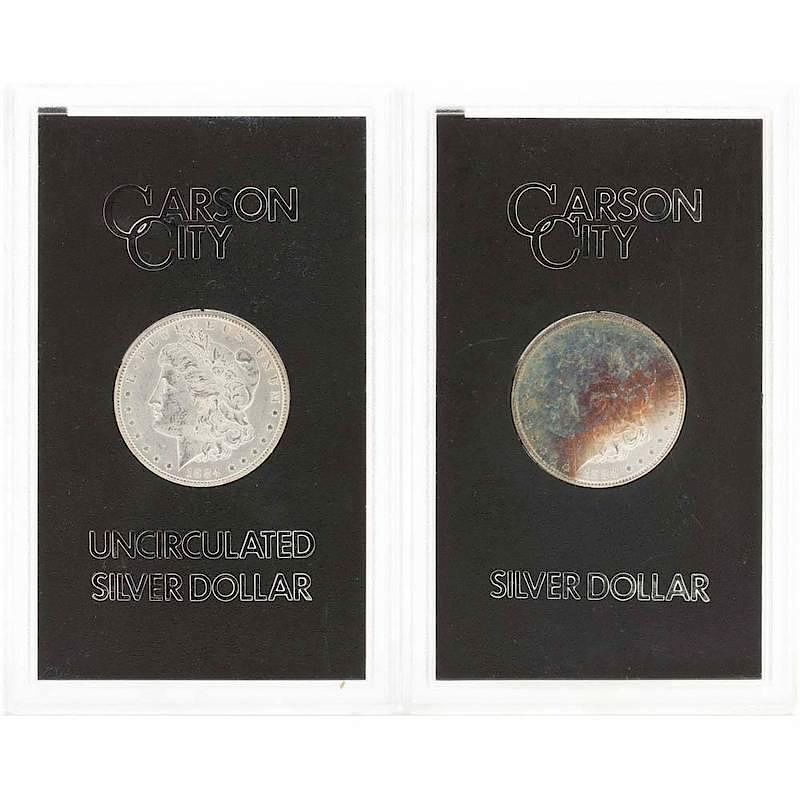 Appraisal: Two GSA -CC Morgan Silver Dollars both coins Brilliant Uncirculated