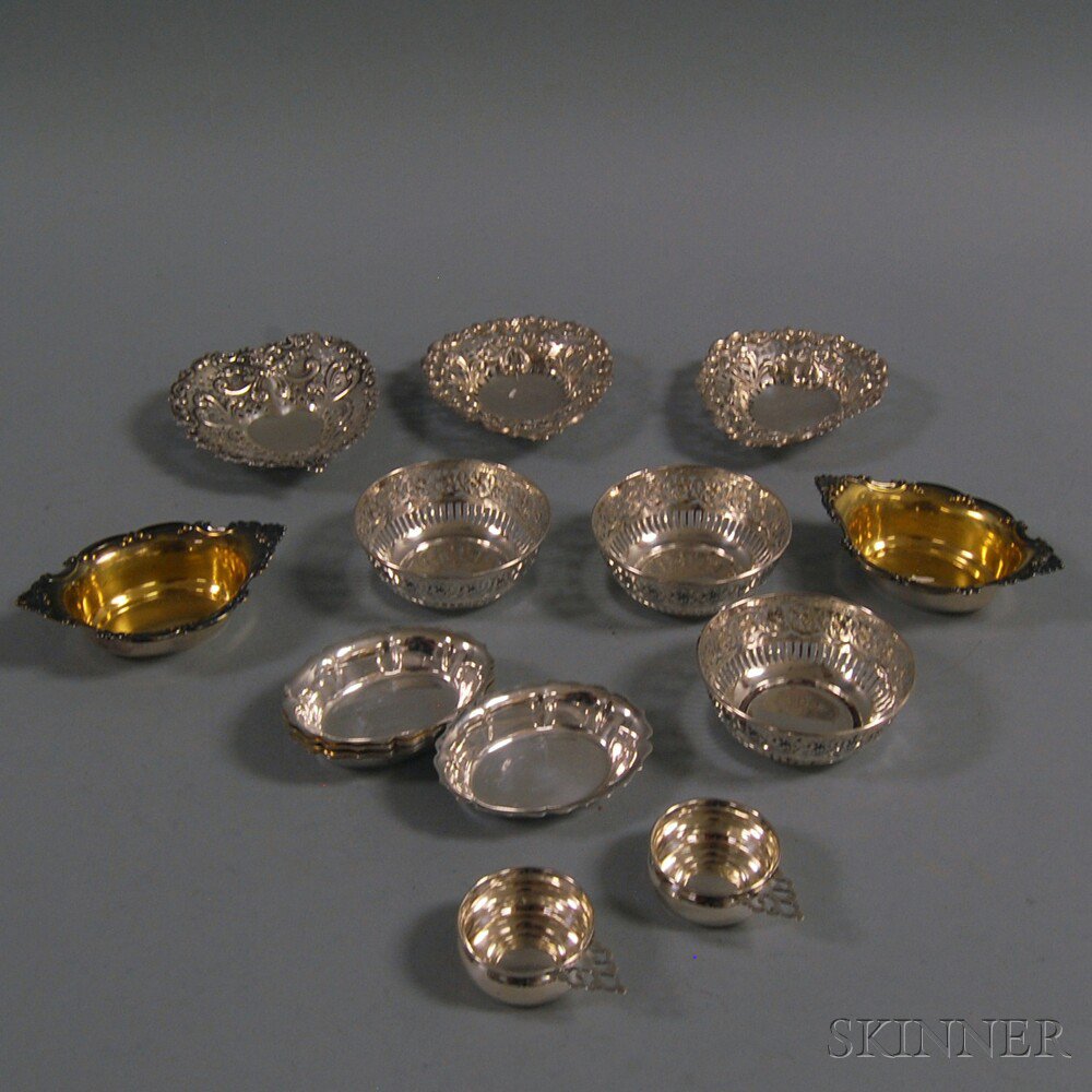 Appraisal: Sixteen Small Sterling Silver Dishes a set of six Webster