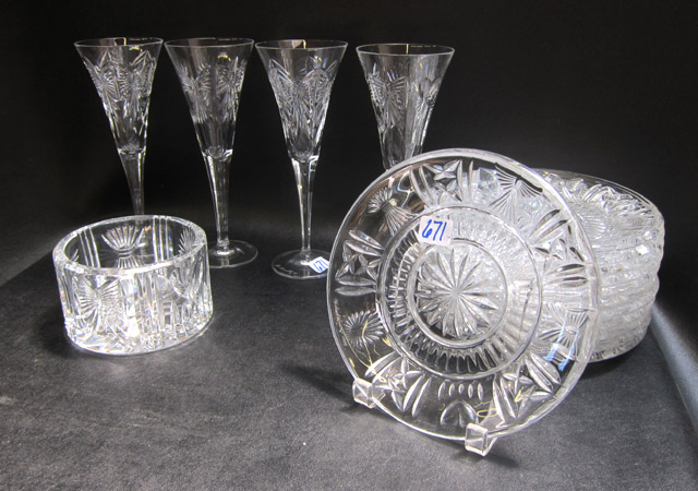 Appraisal: WATERFORD CUT CRYSTAL TABLEWARE AND STEMWARE SET pieces in the