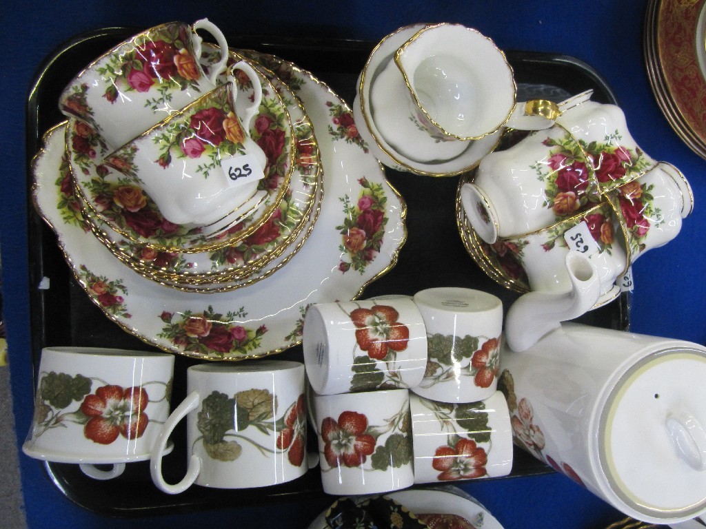 Appraisal: Royal Albert Old Country Roses half tea set and a