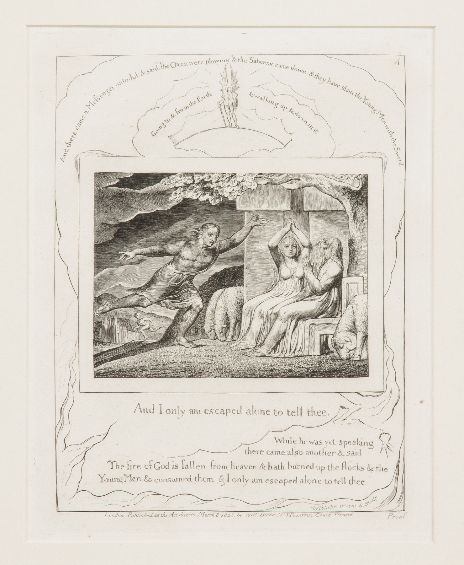 Appraisal: William Blake English - Illustration IV from The Book of