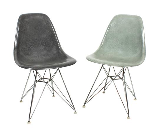 Appraisal: Sale Lot Two Eames For Herman Miller Fiberglass Shell Side