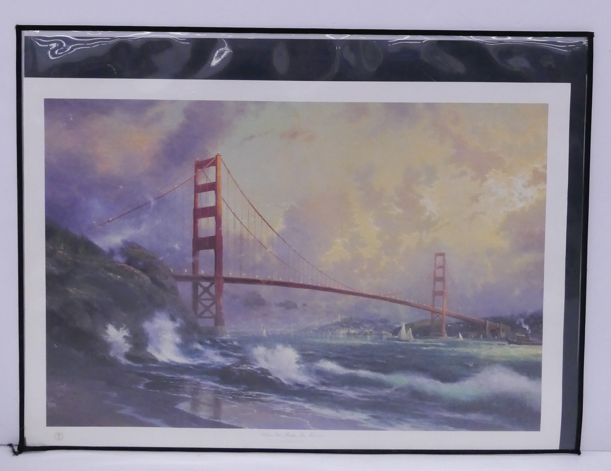 Appraisal: Thomas Kincaid S N Golden State Print loose with folio