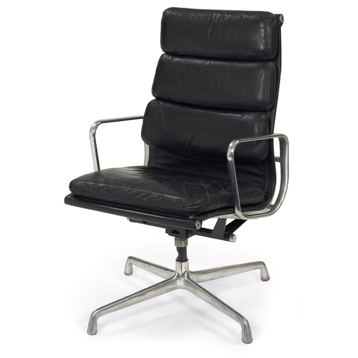 Appraisal: Charles Eames Soft Pad chair by Herman Miller high-back version