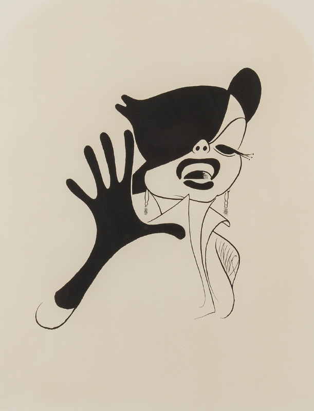 Appraisal: HIRSCHFELD Al American - Judy Garland Lithograph sight size with