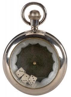 Appraisal: Antique Dice Pocket Watch Game French early twentieth century A