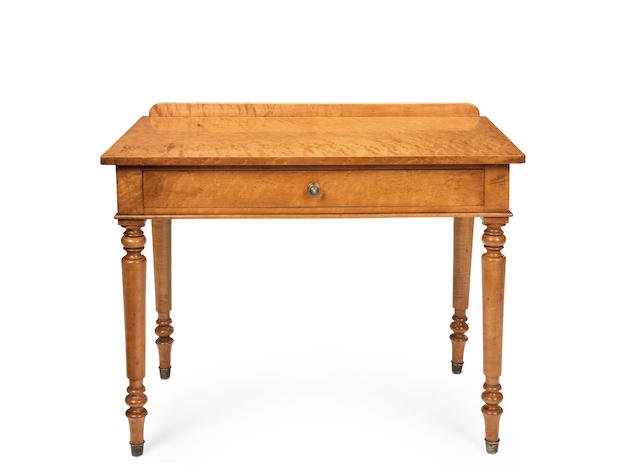 Appraisal: An early Victorian birds' eye maple hall table by Gillowswith