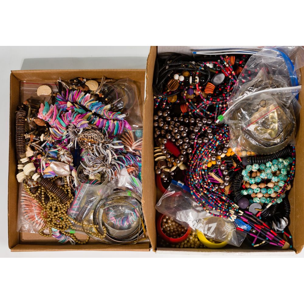 Appraisal: STERLING SILVER AND COSTUME JEWELRY ASSORTMENT silver items including floral