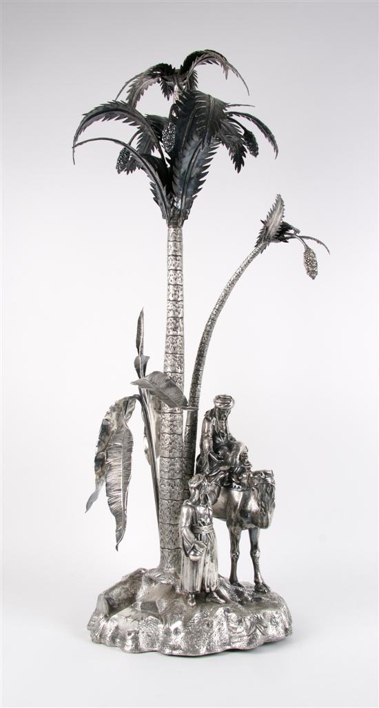 Appraisal: An English Silverplate Figural Group Height inches