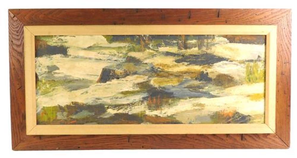 Appraisal: Jane W Gutt th C Rocks and Rills oil on