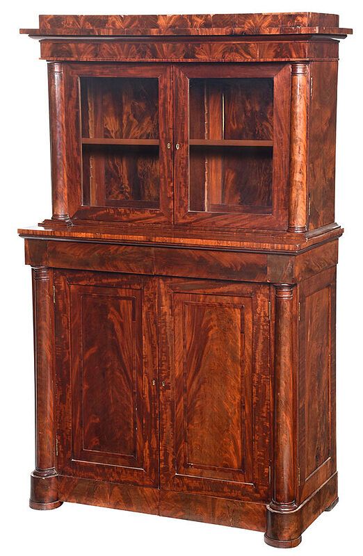 Appraisal: Rare Classical Mahogany Collector's Cabinet attributed to Boston circa collector's