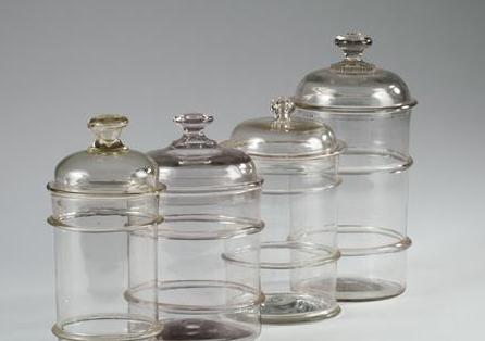 Appraisal: GROUP OF EARLY AMERICAN BLOWN GLASS CANDY OR APOTHECARY JARS