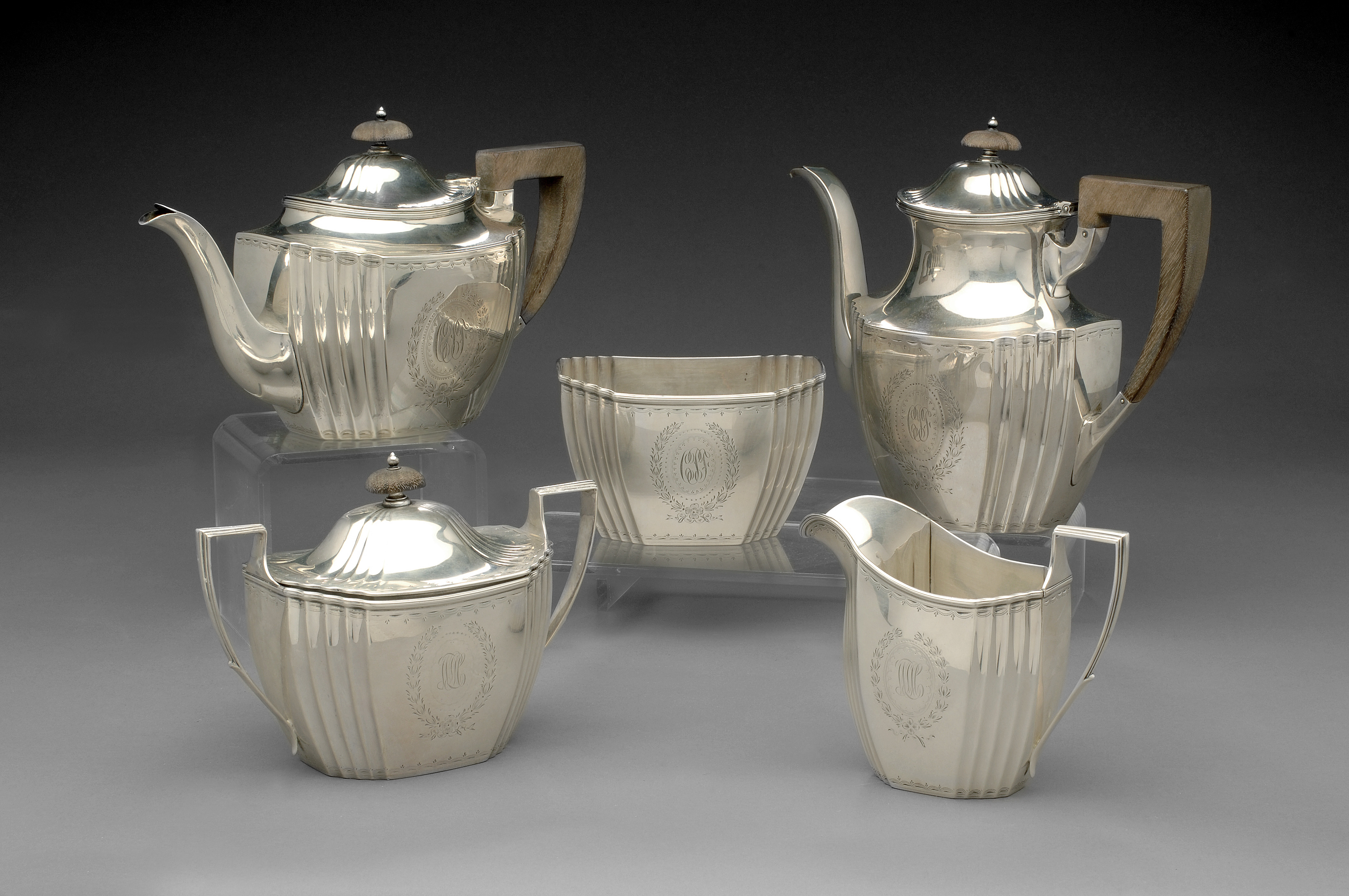 Appraisal: AMERICAN SILVER FIVE-PIECE PRESENTATION TEA AND COFFEE SERVICE DANIEL LOW