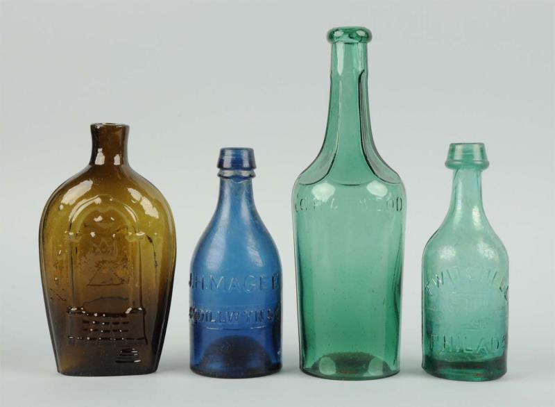 Appraisal: Lot of Bottles Includes a beautiful blue J H Magee