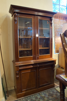 Appraisal: VICTORIAN STYLE GLAZED BOOKCASE