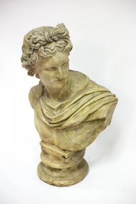 Appraisal: A plaster bust of the Apollo Belvedere cm high