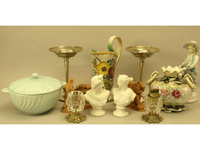 Appraisal: Collection of China and Porcelain including figurines vases and miscellaneous