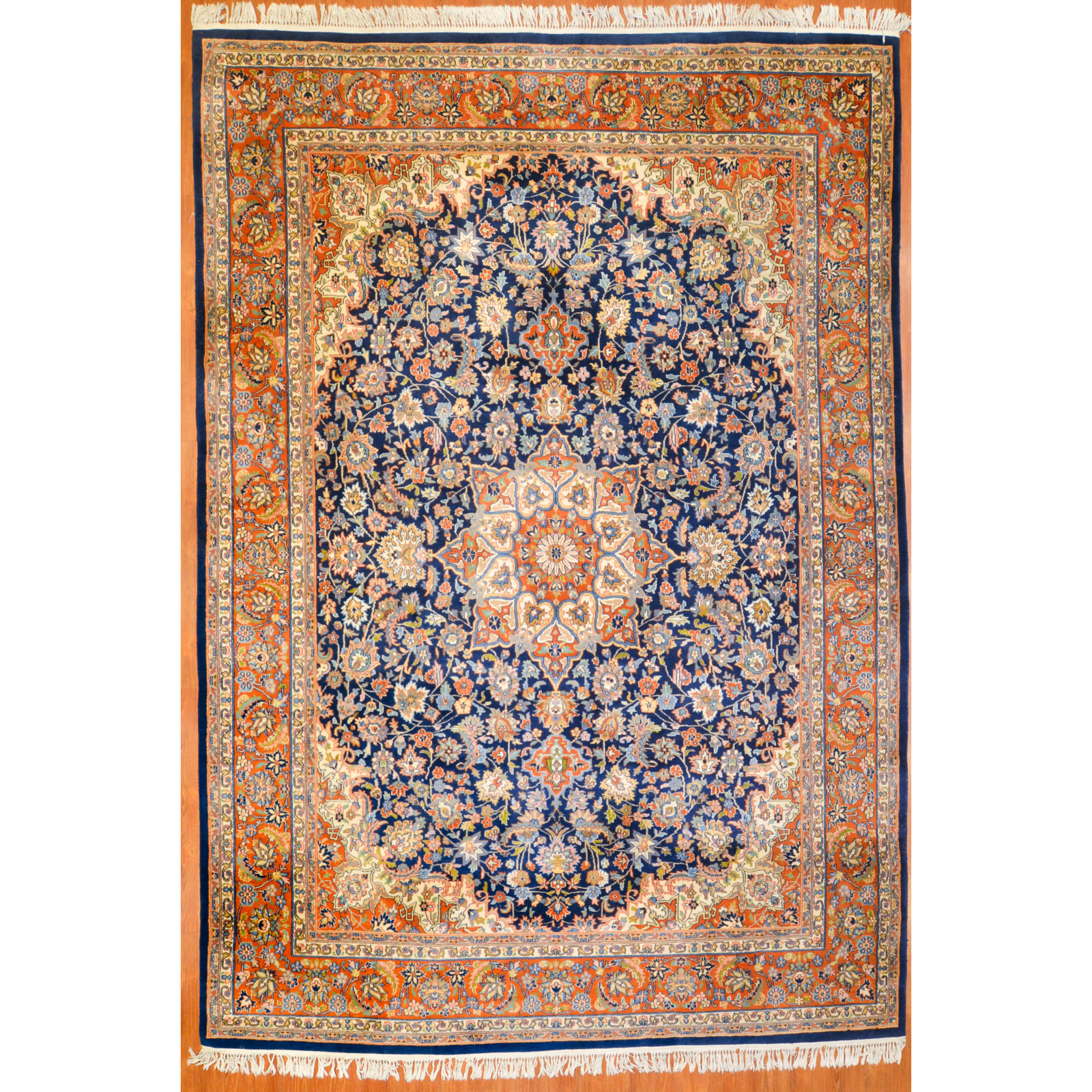 Appraisal: INDO KASHAN RUG INDIA X Fourth quarter- th century hand-knotted