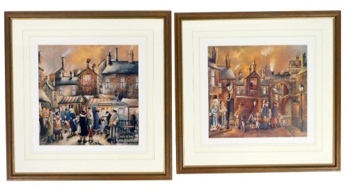 Appraisal: After Brian J Gordan A coloured print street scene of