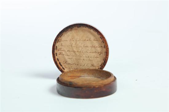 Appraisal: PATCHBOX American nd quarter- th century Round lidded box made