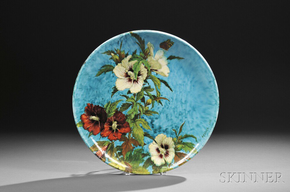 Appraisal: Theodore Deck Faience Charger France c circular with polychrome enamel