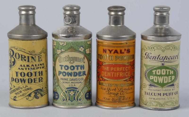 Appraisal: Lot of Assorted Early Tooth Powder Tins Description Most are