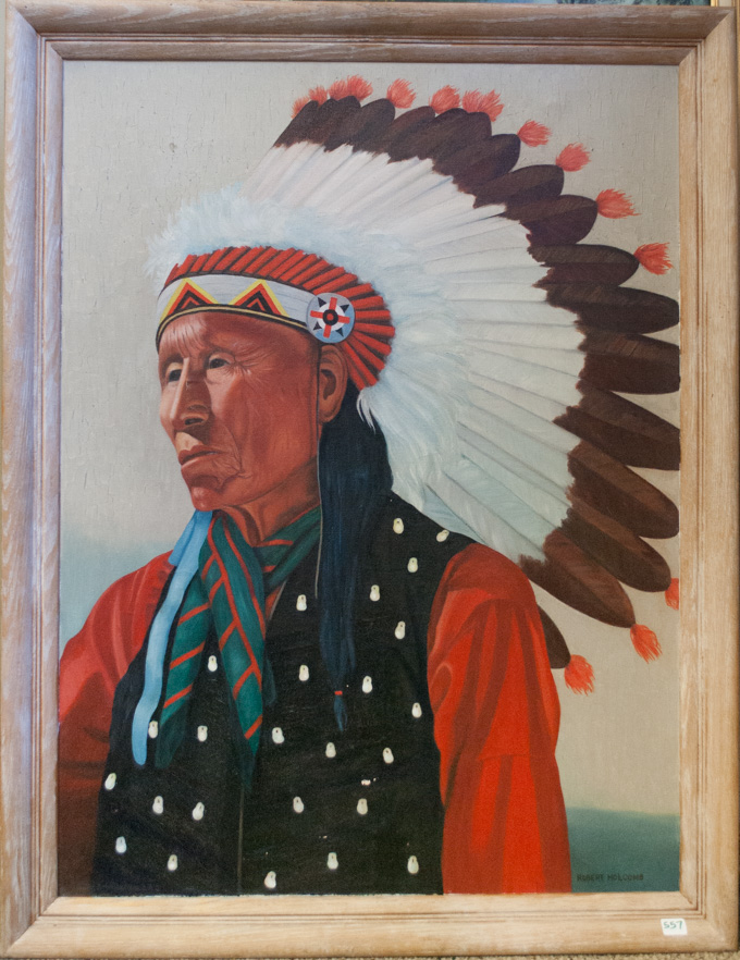 Appraisal: ROBERT HOLCOMB OIL ON CANVAS American th century Black Elk