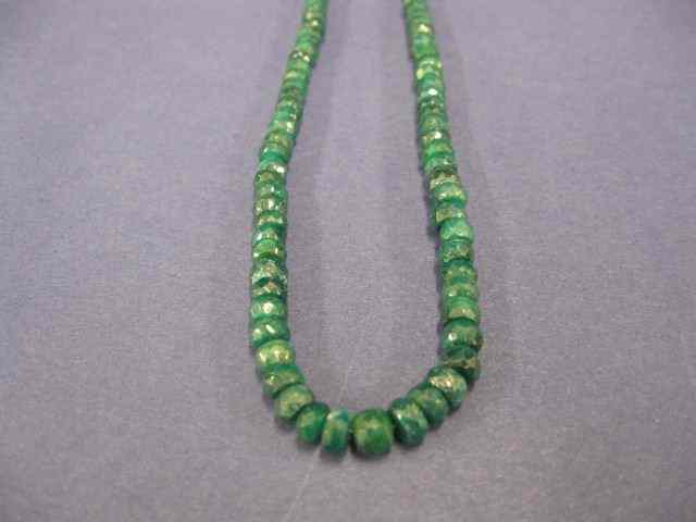 Appraisal: Emerald Necklace faceted beads totaling carats '' long