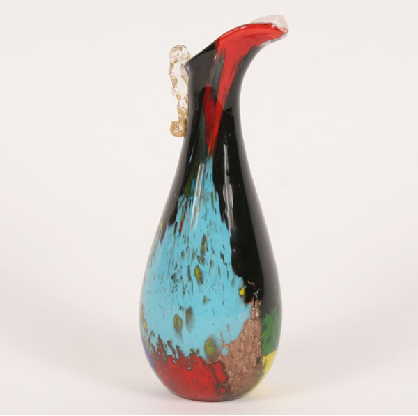 Appraisal: Dino Martens Oriente art glass vase ewer form with polychrome