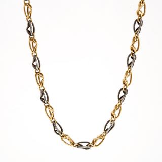 Appraisal: k gold and stainless steel chain k gold and stainless