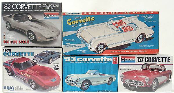 Appraisal: Corvette plastic kits Lot consisting of th scale corvettes including