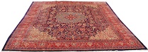 Appraisal: A Sarouk Carpet Powder blue center medallion with a red